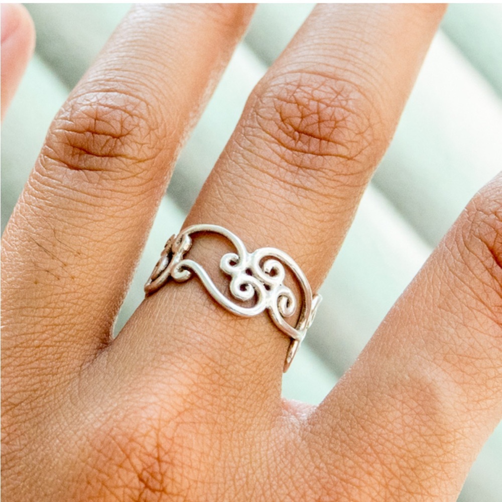 Waves Sterling Silver Ring